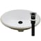 Novatto Oval Undermount White Porcleain Sink with Matte Black Drain Set NP-U191307MB - alternate 1